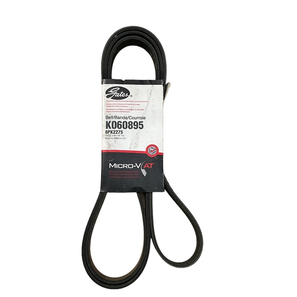 Serpentine Belt Micro-V  Gates K060895 6PK2275, 13/16" x 90-1/8"